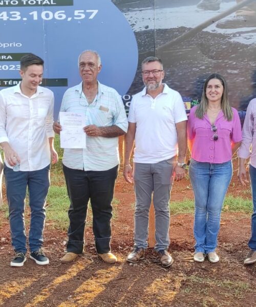 Governo Municipal de Rio Brilhante assina Ordem de Serviço para a obra de pavimentação asfáltica, drenagem de águas pluviais no Bairro Nova Esperança.