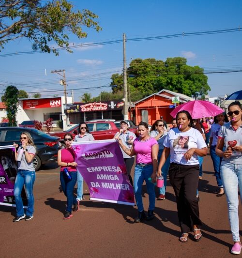 Com passeata e apitaço, Prefeitura de Maracaju abre ações do mês “Agosto Lilás”.