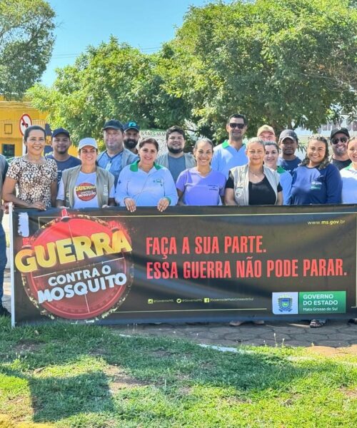 Com apoio do governo do estado, prefeitura de Jardim promove blitz educativa e panfletagem contra a Dengue.