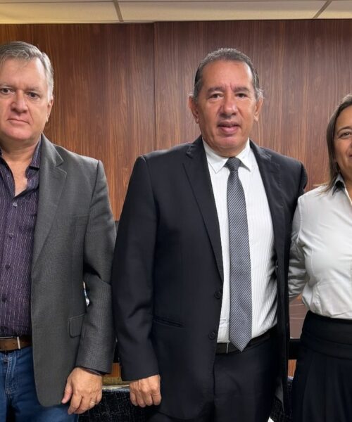 Vereadora Joana Michalski e Presidente do PSB de Sidrolândia se reúnem com Presidente da Assembleia Legislativa para discutir o desenvolvimento do município.