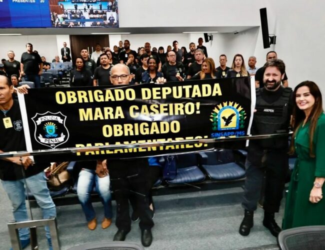 Reivindicações da Polícia Penal de Mato Grosso do Sul são apresentadas em sessão na Assembleia Legislativa.