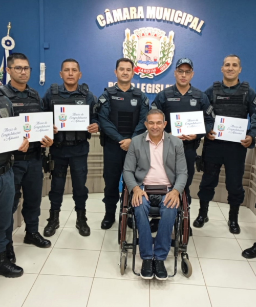 Presidente Gláucio Cabreira apresenta Moção de Congratulações e Aplausos aos Policiais Militares e Rodoviários Federais de Jardim.
