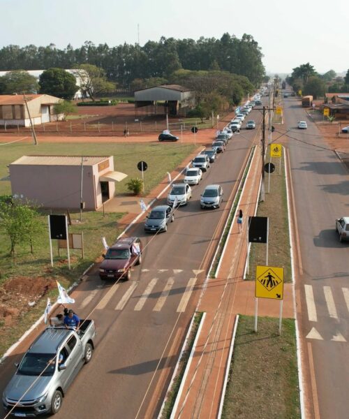 Marcos Calderan realiza mega carreata em Vista Alegre e destaca investimentos no distrito.