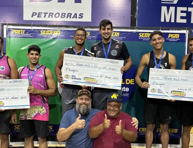 Open de Vôlei de Praia de Rio Brilhante reúne 288 atletas e distribui R$ 18 mil em premiação