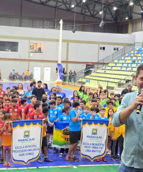 Abertura dos Jogos Escolares 2025 marca integração e valorização do esporte estudantil em Maracaju.