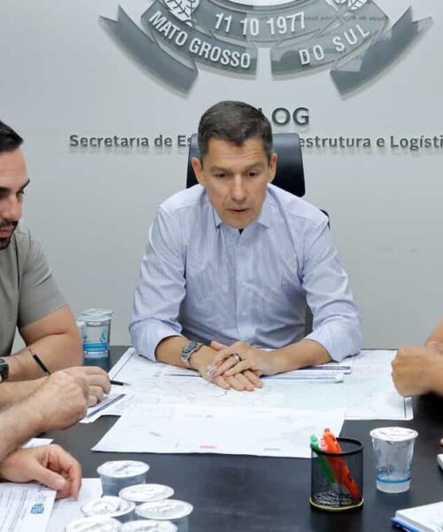 Prefeito Rodrigo Basso participa de reunião na SEILOG dentro do Programa MS Ativo para tratar de obras estratégicas para Sidrolândia
