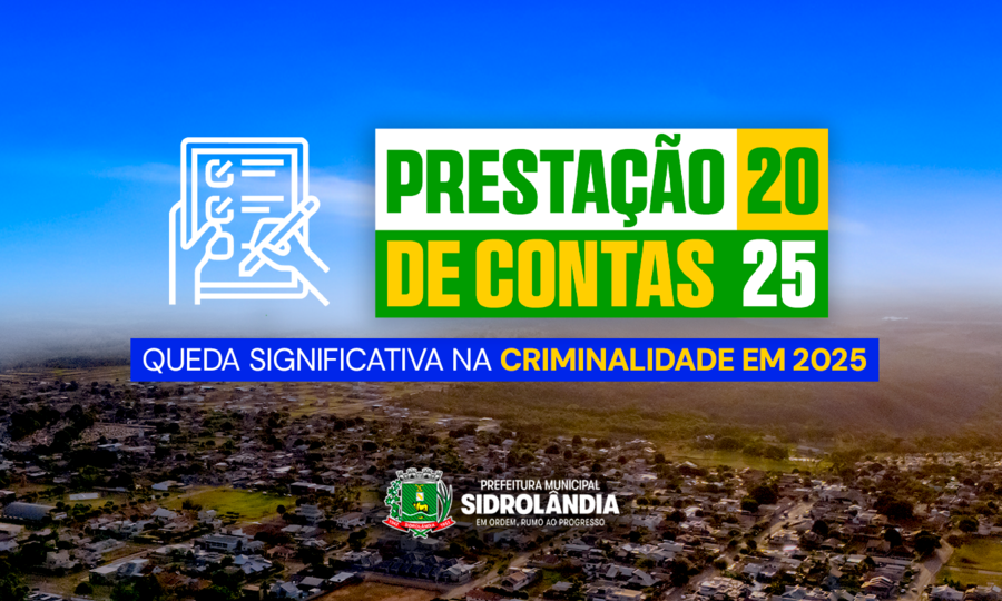 Dados de segurança apontam redução significativa da criminalidade em Sidrolândia